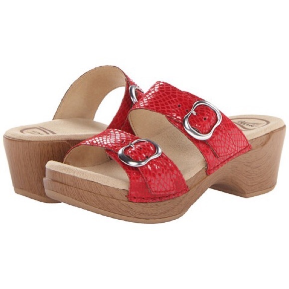 dansko red sandals